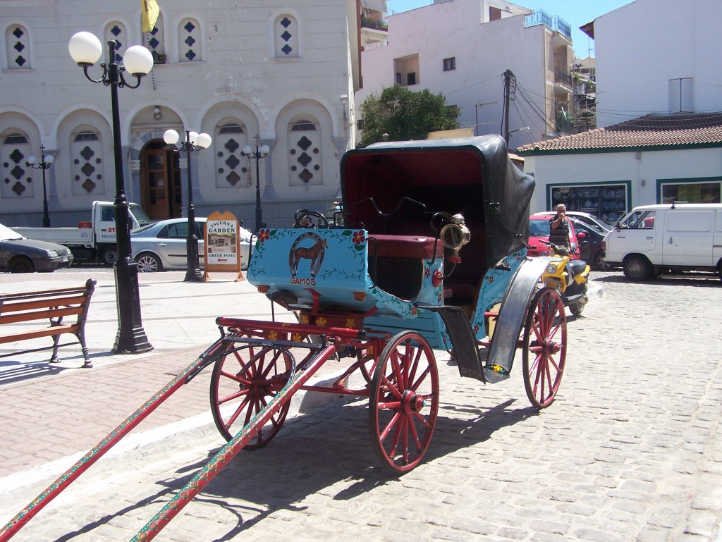 Carriage in the streets of Vathi (Samos Town) North Samos Samos Town Vathi