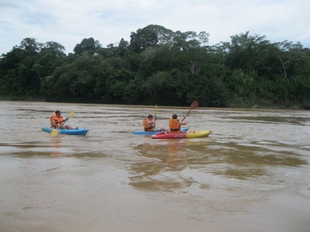 Kayaking on the Tambopata River Wasai Tambopata Lodge Peru