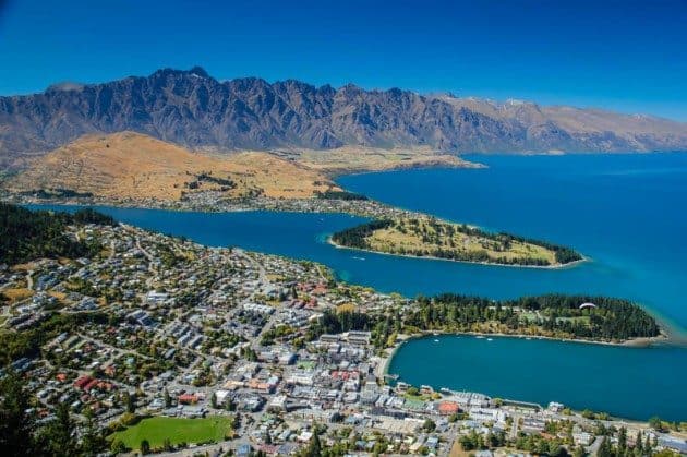 Lake Wakatipu in Queenstown New Zealand