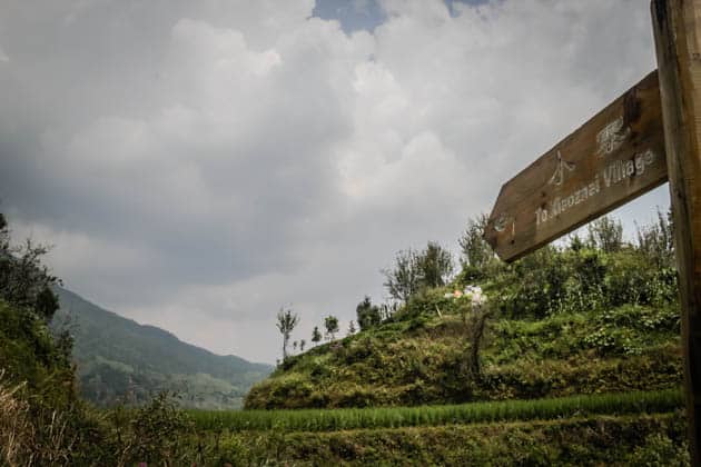 Hiking rice terraces Guilin China