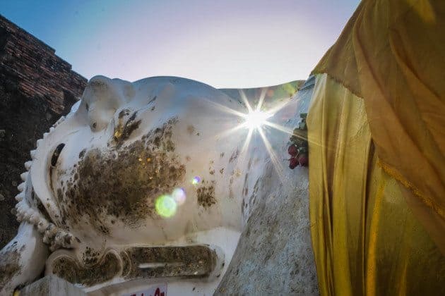 Reclining Buddha Ayutthaya Thailand Photos