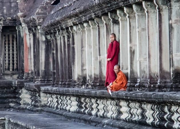 Angkor Wat monks Cambodia Photos