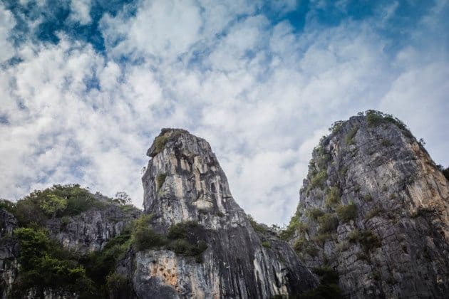 Limestone cliff Thailand Photos