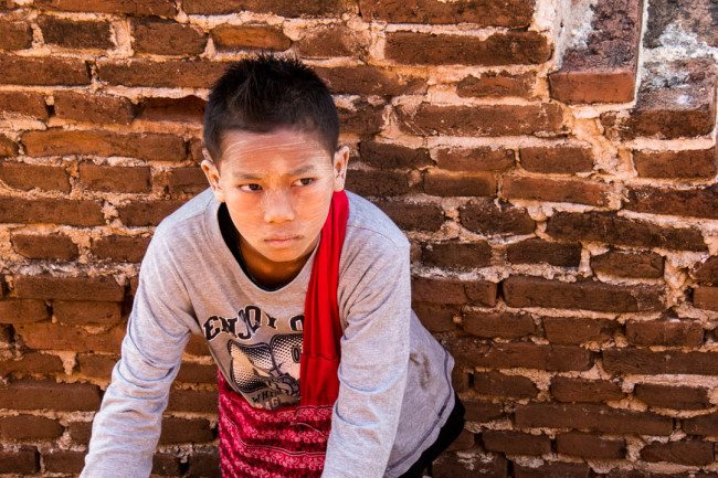 Local boy Bagan Myanmar