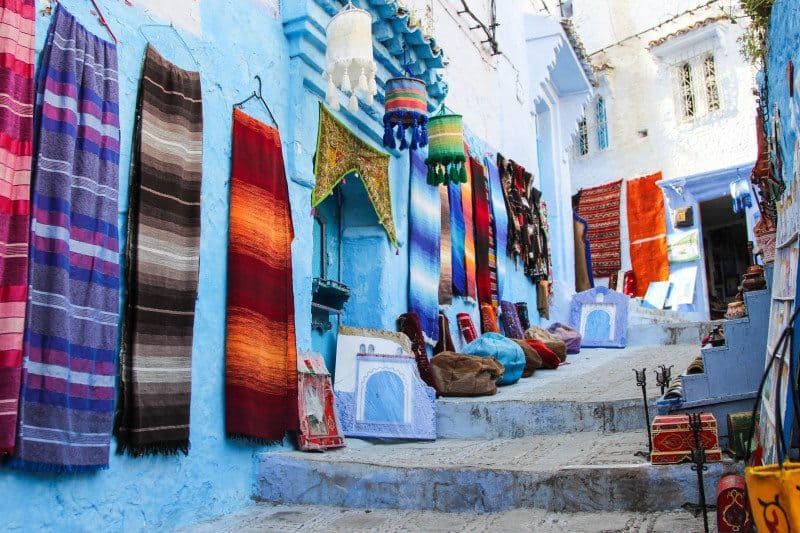 Street in Chefchaouen Morocco