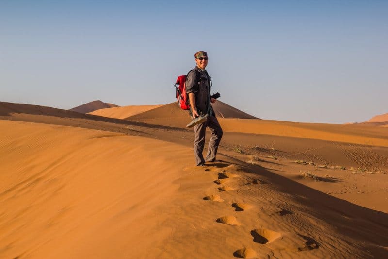 David Stock visiting Sossusvlei Deadvlei Namibia