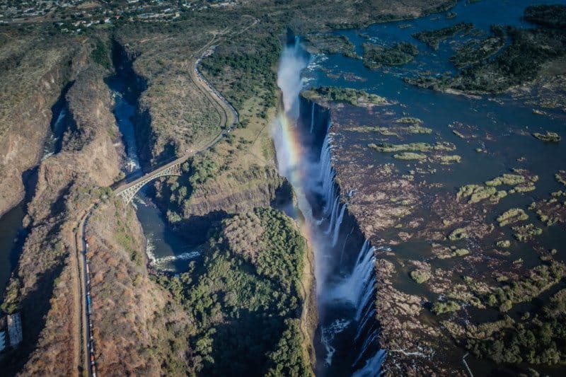 Victoria Falls from the sky.