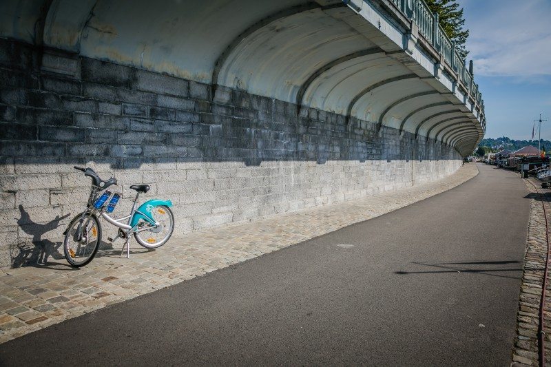 Biking from Namur to Dinant Belgium