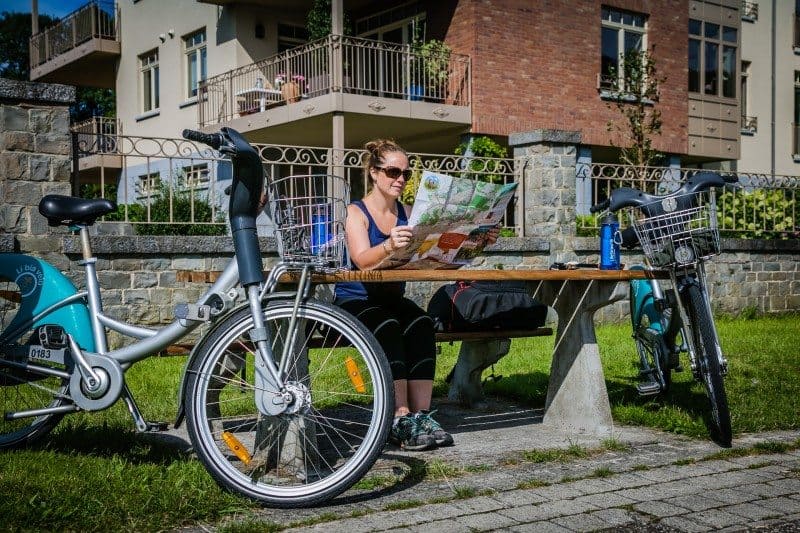 Biking from Namur to Dinant Belgium