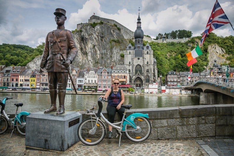 Biking from Namur to Dinant Belgium
