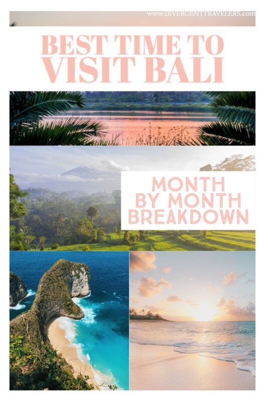 bali tourism by month