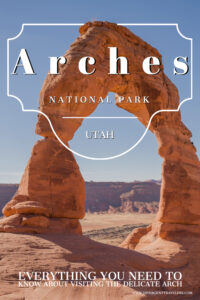 How to Hike to Delicate Arch in Arches National Park Pinterest Pin by America's Adventure Couple Divergent Travelers