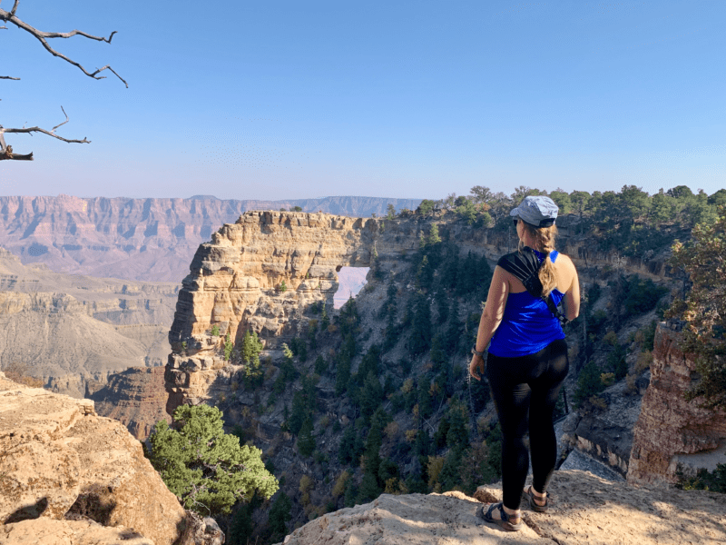 Lina Stock at the peaks of Grand Canyon North Rim.