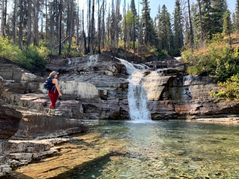 Lina Stock at Three Falls Hike in Glacier National Park.