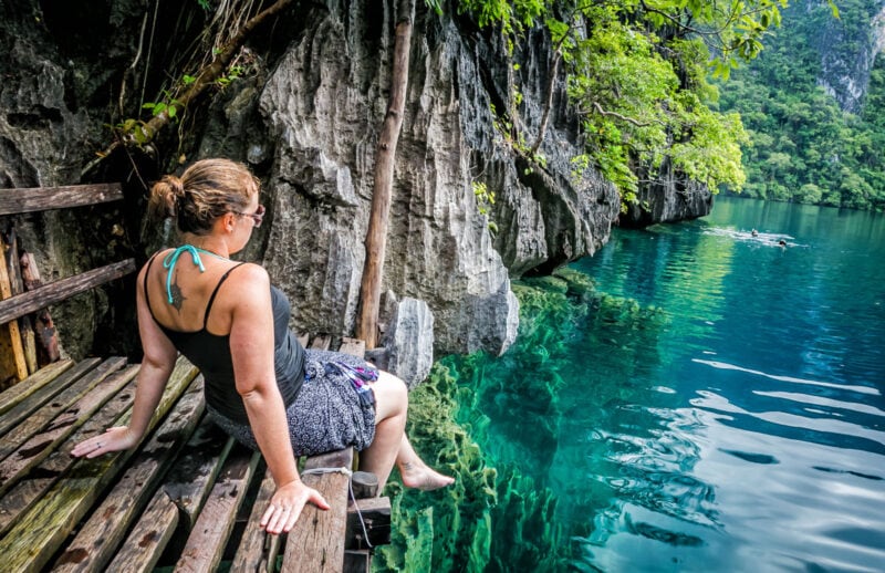 Lina Stock am Kayangan-See, Coron