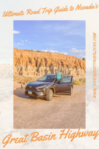 Great Basin Highway Pinterest Pin by America's Adventure Couple Lina and David Stock of Divergent Travelers Adventure Travel Blog.