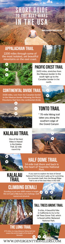 Short Guide to the Best Hikes in the USA By Americas Adventure Couple The Divergent Travelers