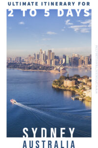 Ultimate Sydney Itinerary for 2 to 5 Days by Americas Adventure Couple Divergent Travelers Adventure Travel Blog Pinterest Pin.
