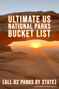 Ultimate US National Parks Bucket List (All 62 Parks By State)By America's Adventure Couple The Divergent Travelers