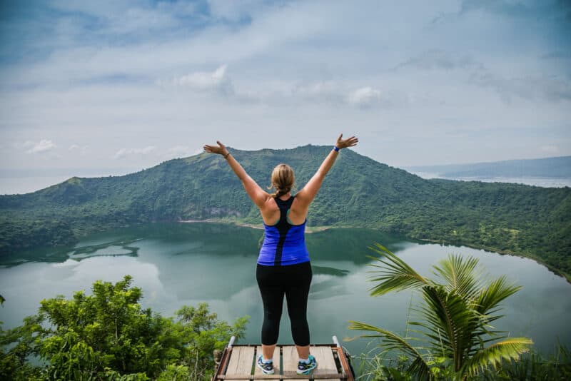 Lina Stock of the Divergent Travelers at Taal Volcano