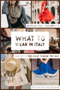 What to Wear in Italy: The Ultimate Italy Packing List Pinterest Pin