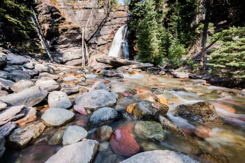 Baring Falls in Glacier National Park