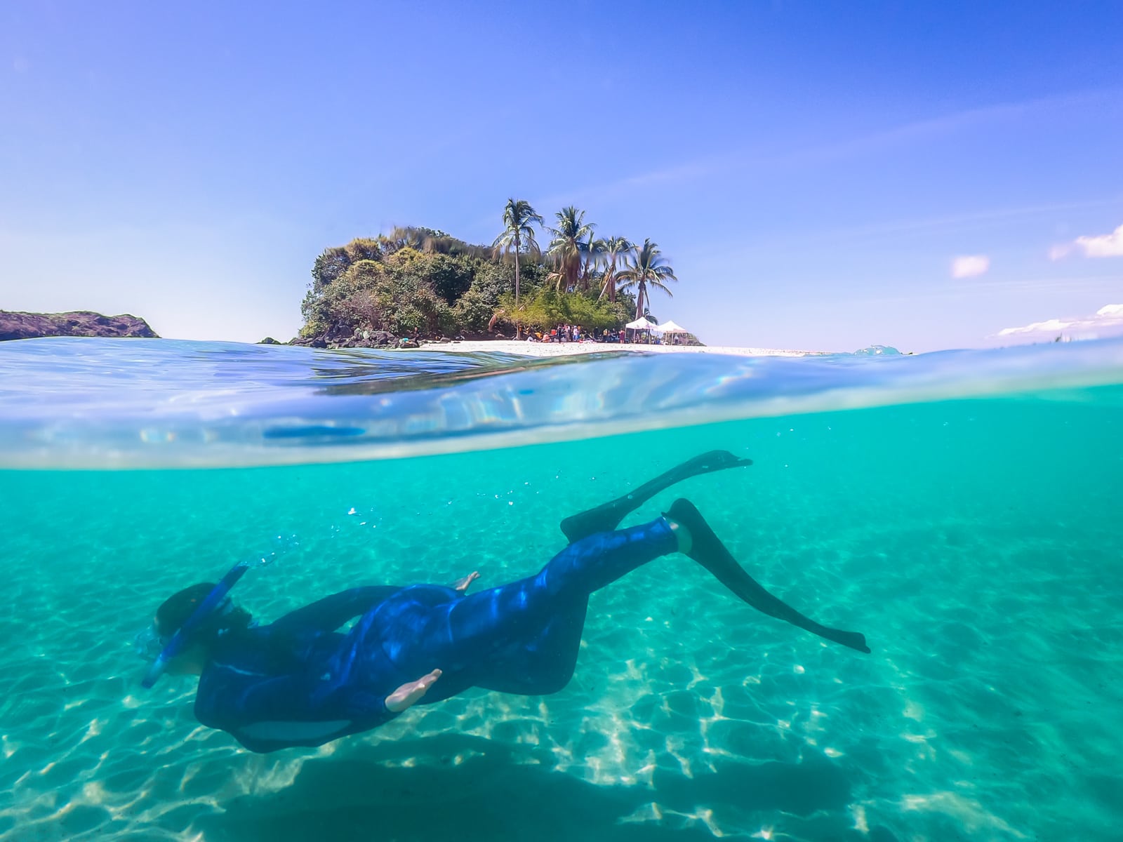 Lina Stock snorkeling in Central America