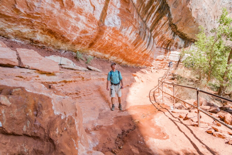 David Stock hiking in Zion National Park