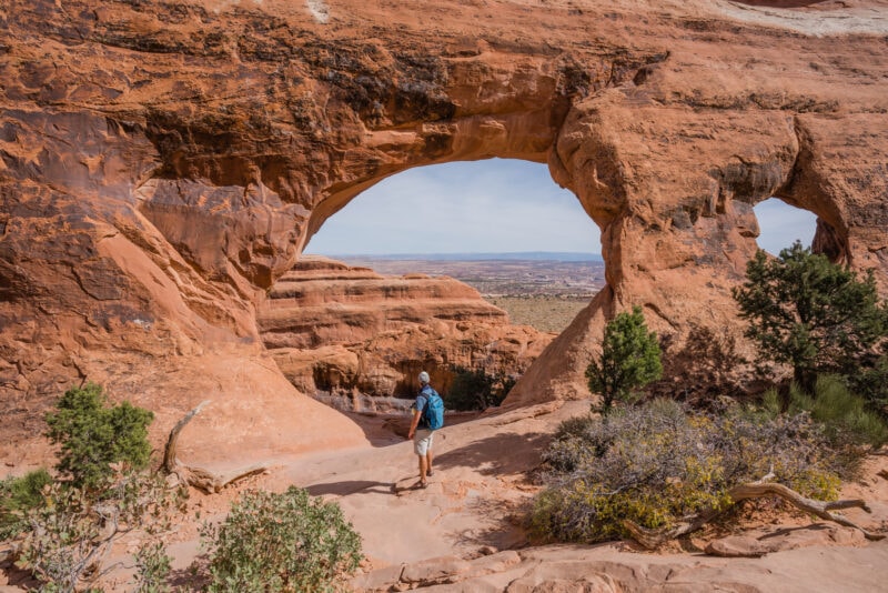 David Stock at Partition Arch - Devils Garden Trail - Arches National Park