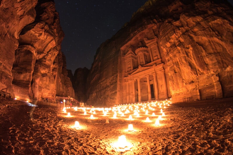 Petra by Night in Jordan