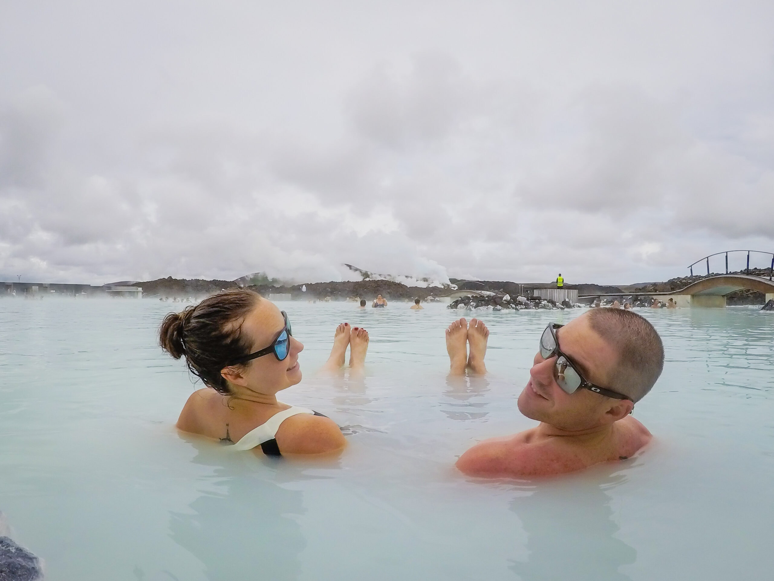 David & Lina Stock in the Blue Lagoon in Iceland