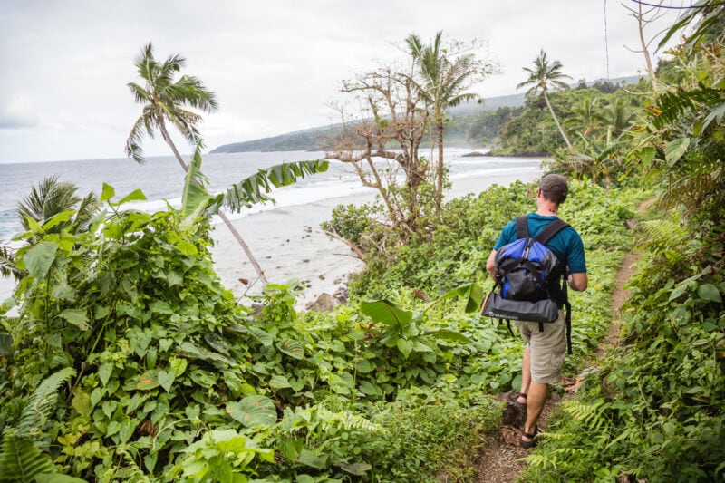 David Stock on the Lavena Coastal Trail in Fiji