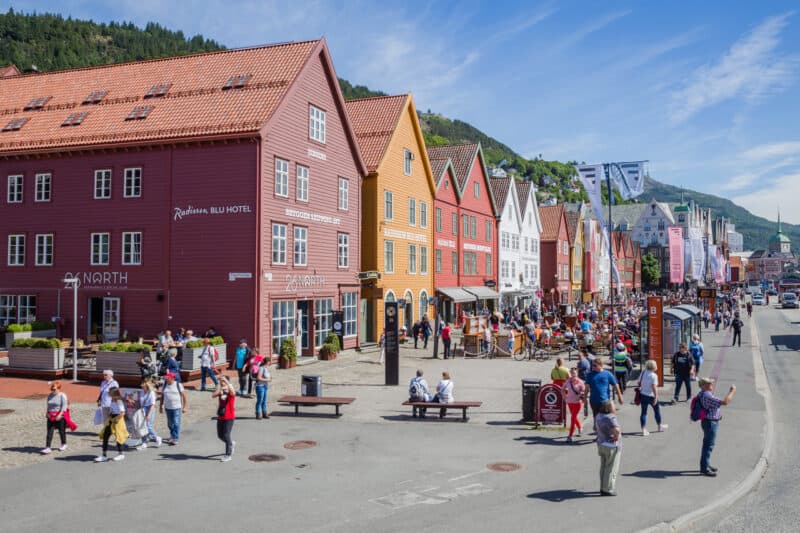 Bryggen Street in Bergen, Norway