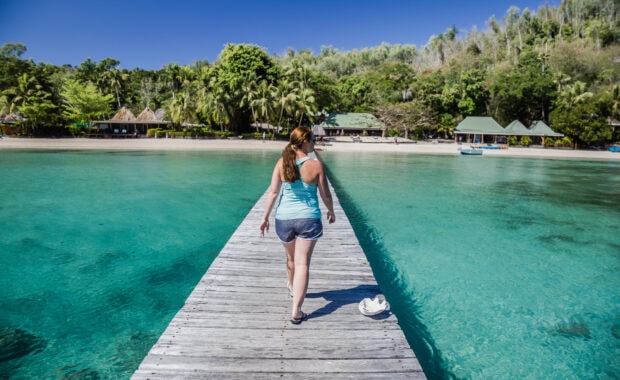 Lina Stock at Turtle Island in Fiji